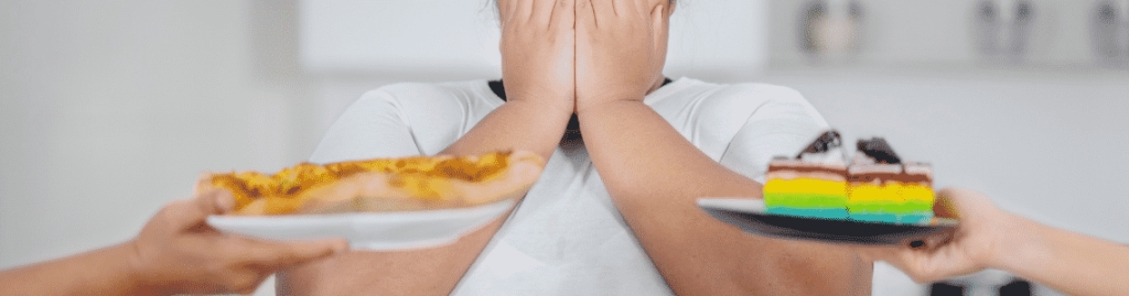 Illustration highlighting unhealthy foods to avoid, including fast food, sugary snacks, processed meats, and high-sodium items