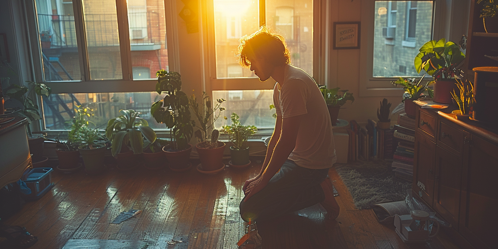 Image showing a person struggling with daily activities, suggesting the need for chiropractic evaluation and care.