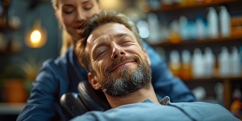Illustration depicting a person receiving chiropractic care for chronic pain relief.
