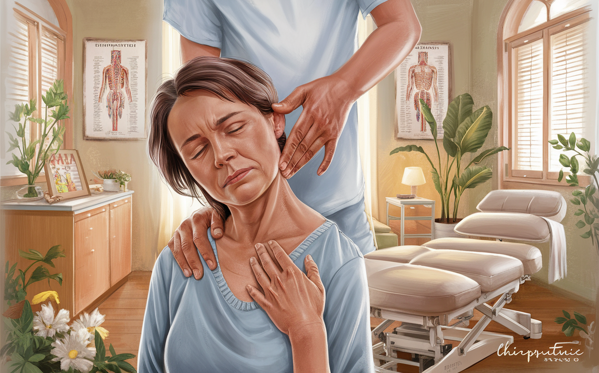 Chiropractic Care for Migraine Relief A chiropractic practitioner provides gentle neck and head adjustments to a patient suffering from a migraine